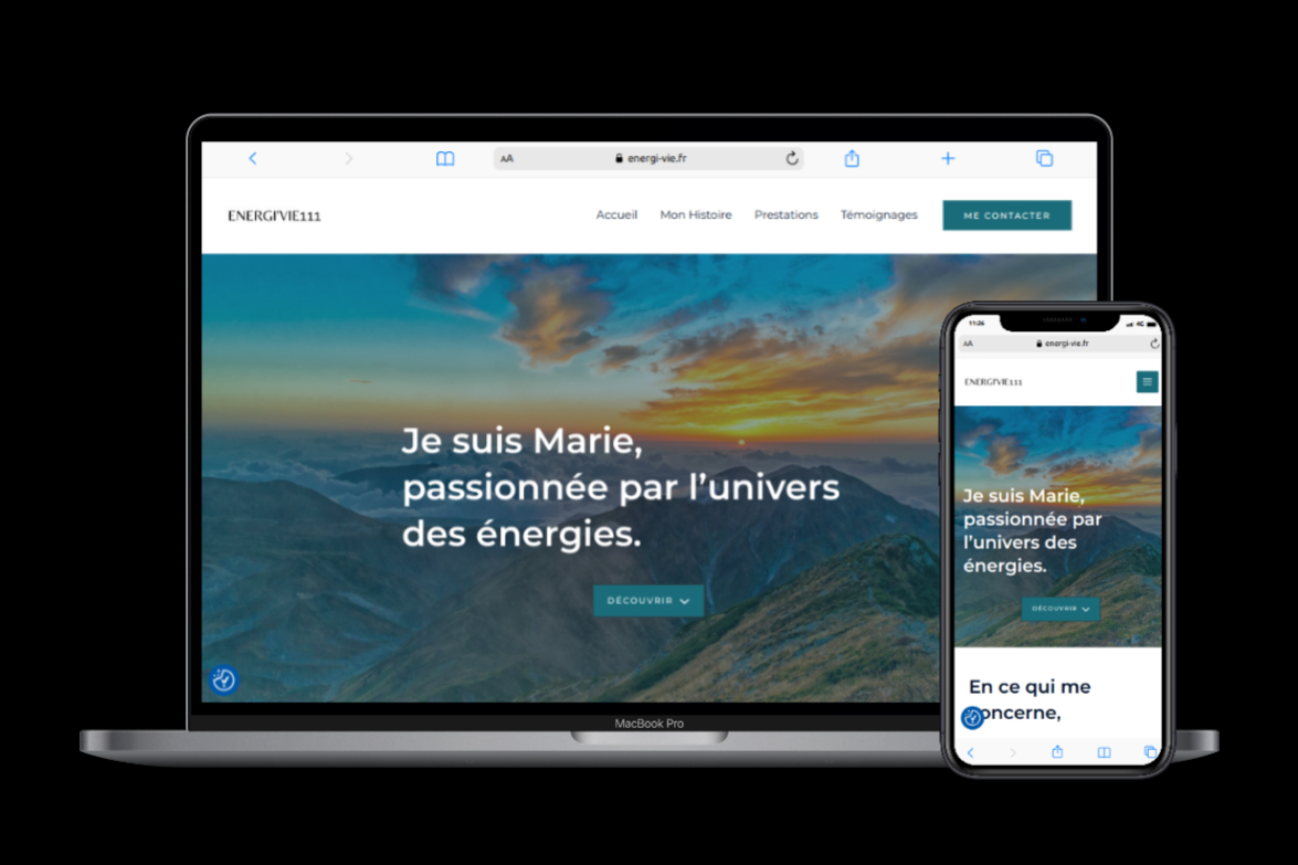 Illustration du site réalisé pour un professionnel.